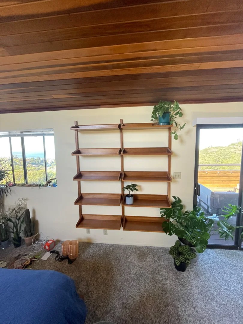 custom shelves hung on wall by HUGE Handyman in San Diego