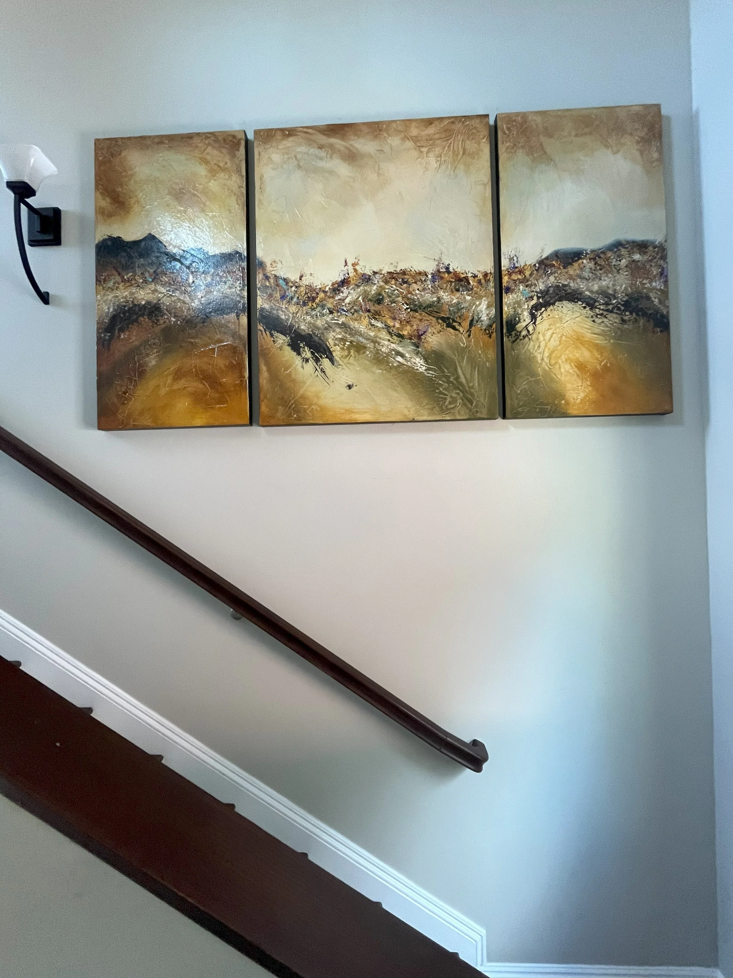 3 panel artwork hung by HUGE Handyman in San Diego