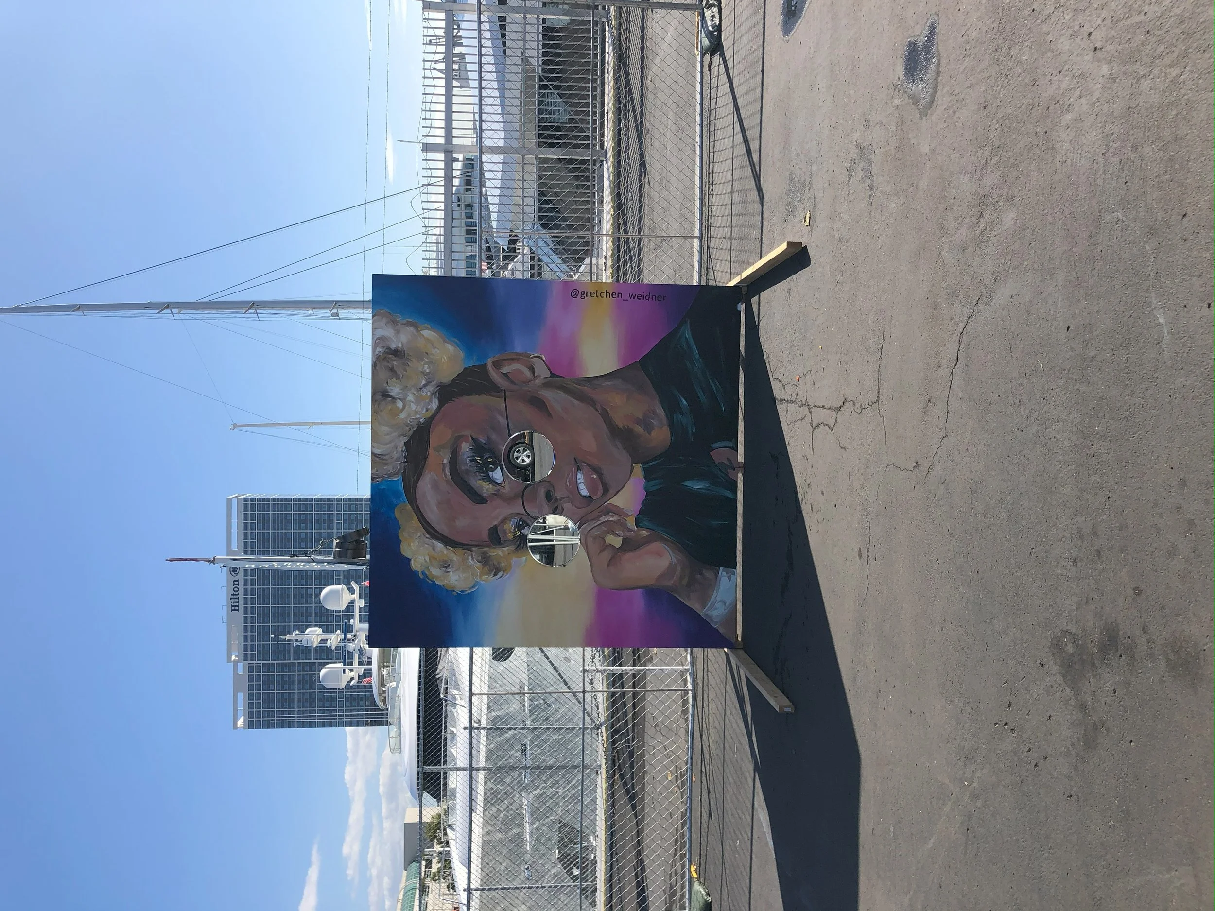 artwork professionally installed for event in San Diego by HUGE Handyman