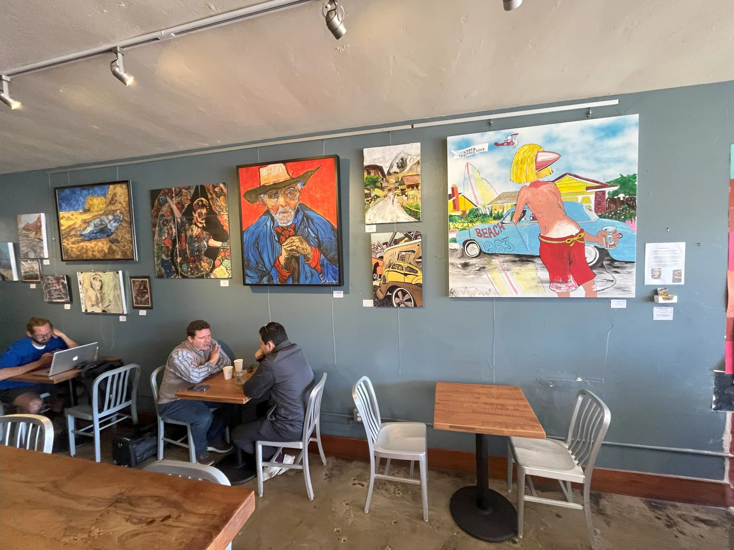 Art installed inside of San Diego cafe by HUGE Handyman