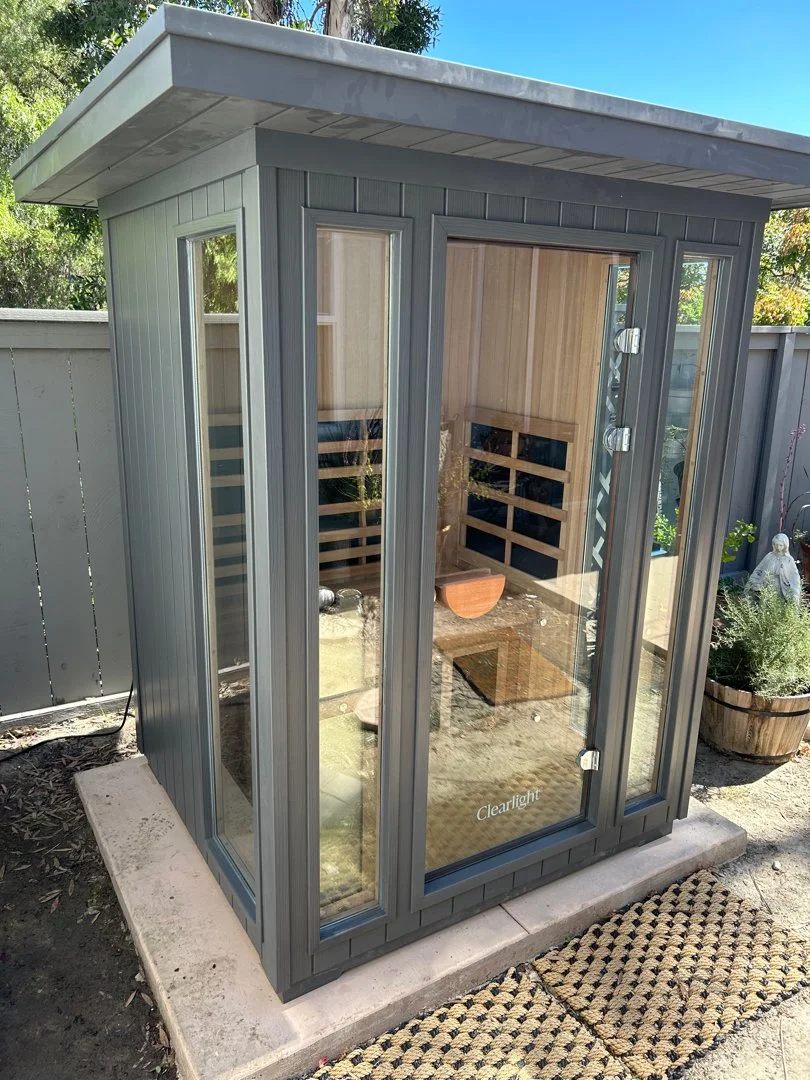 outdoor sauna assembled by HUGE Handyman in San Diego