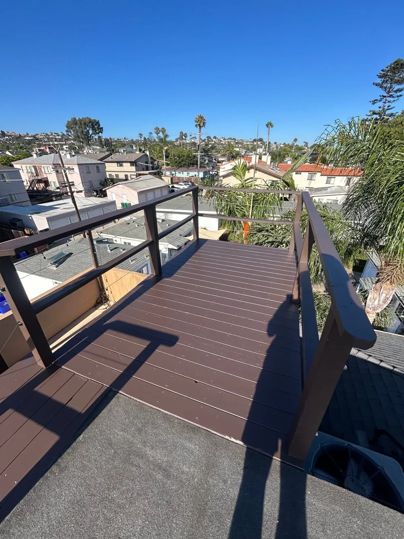 rooftop deck professionally built and installed by HUGE Handyman in San Diego