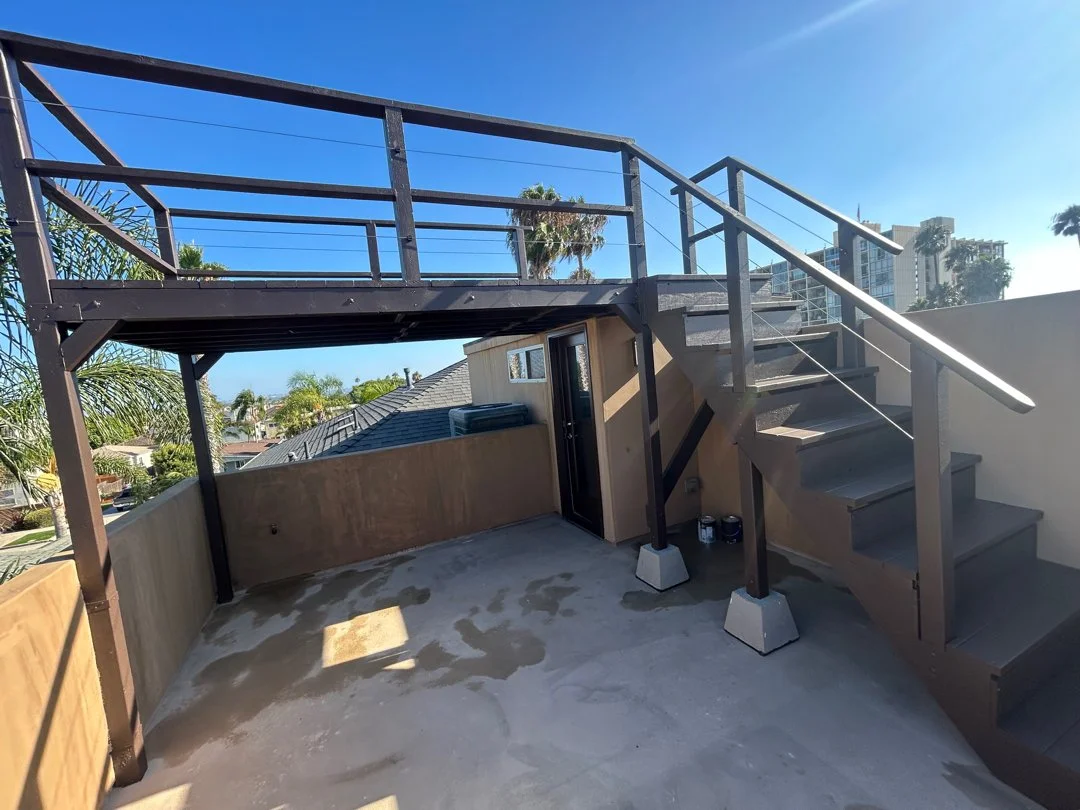 rooftop deck built by HUGE Handyman in San Diego home