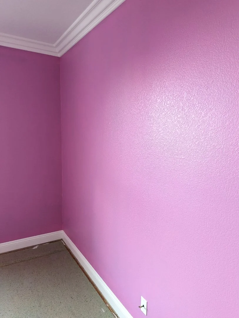 room painted bright pink by HUGE Handyman in San Diego