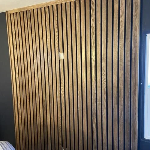 Custom headboard, walnut stained