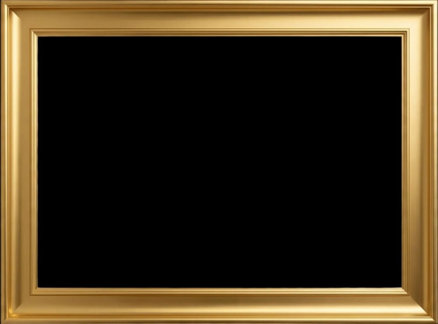 A blackboard with a golden frame.