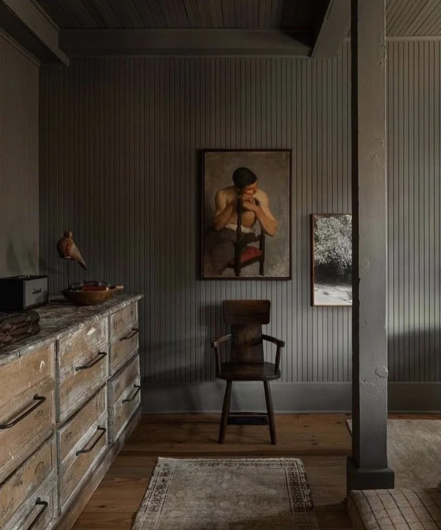Friday Find! 

So I came across this image this week and I was immediately drawn to it. What got me was how imperfect everything is. You can clearly see the flaws in that credenza, and the paint on the beam doesn&rsquo;t try to hide what&rsquo;s unde