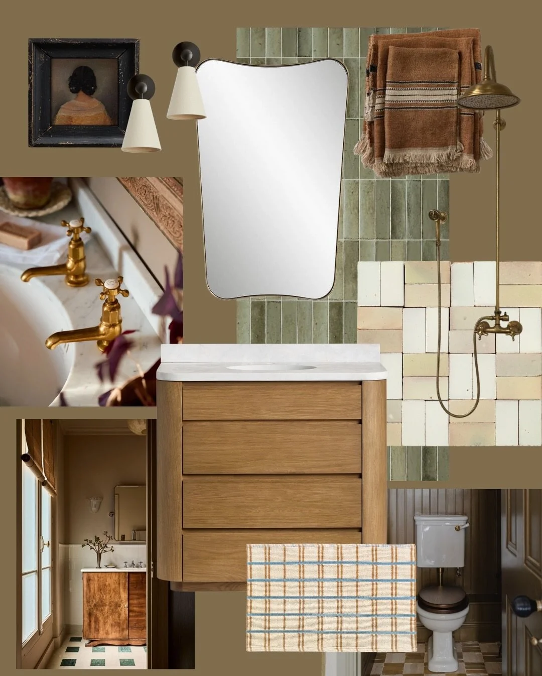 Moodboard Monday.

Putting together everything worth loving in a bathroom right now and somehow unlacquered brass always ends up in the mix 😌

#casetteinteriors