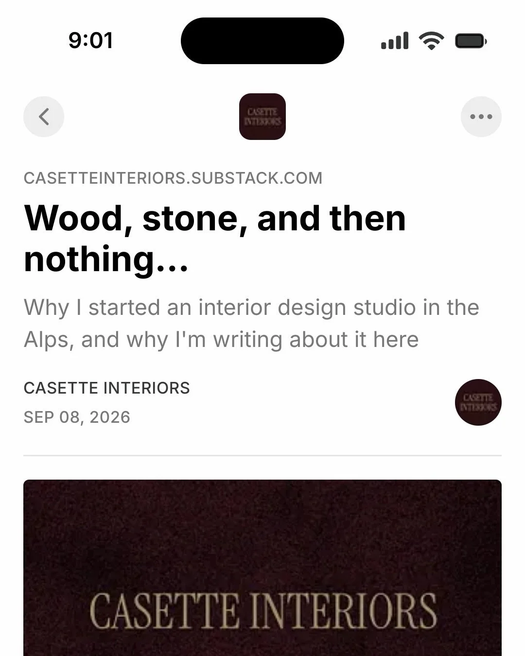 So I caved. I&rsquo;ve started a Substack 😅

The first post is about how I ended up here&hellip; fifteen years of design before this, moving to the Alps, what I&rsquo;m actually trying to do with Casette. The London part got me a bit emotional 🥹 wh