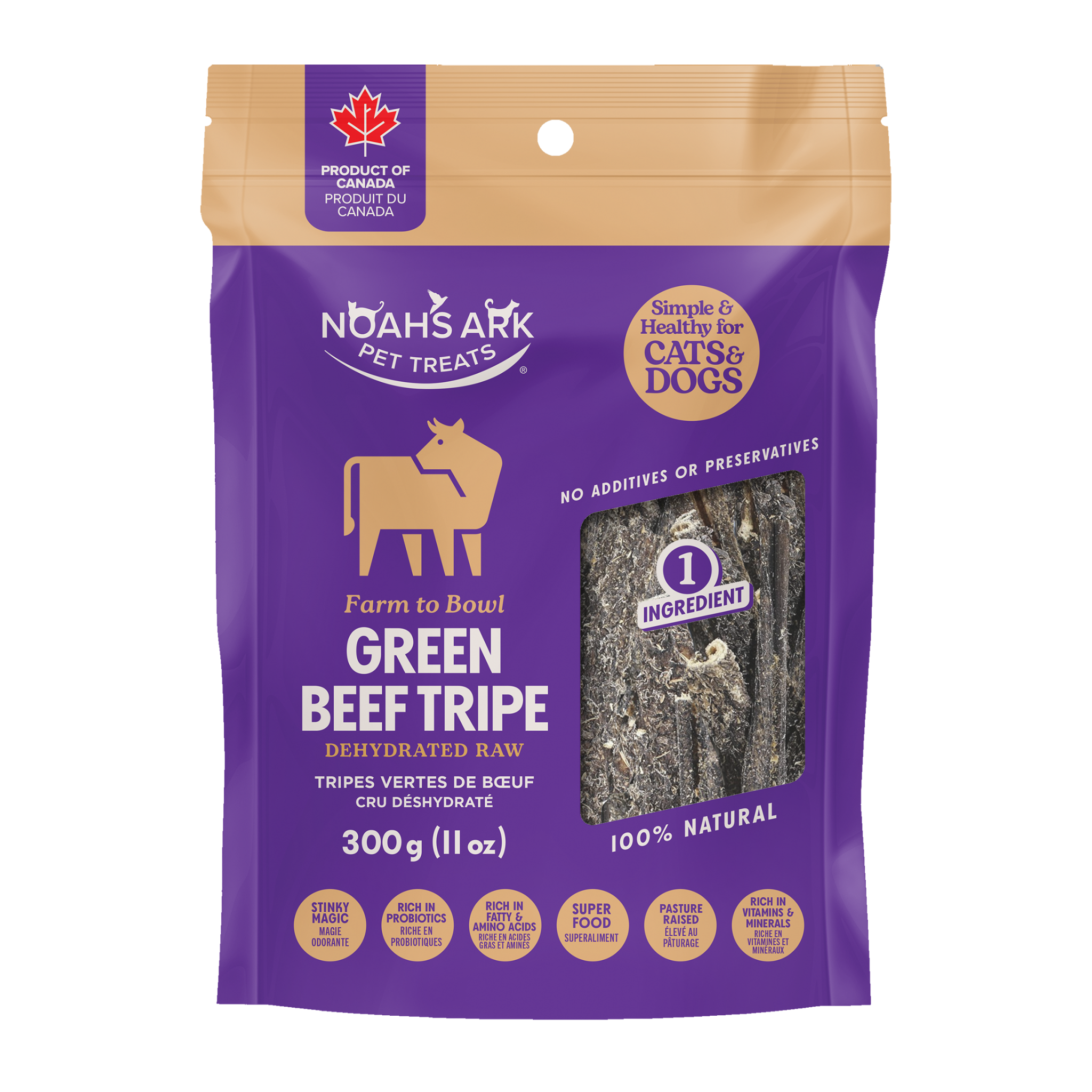 Beef Tripe, Green (Dehydrated)