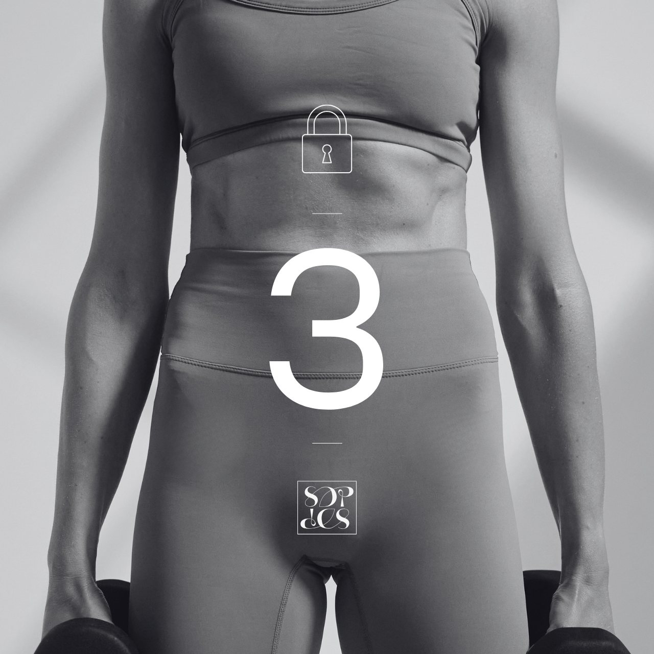 A woman doing a forward bend yoga pose, wearing athletic clothing, in black and white.