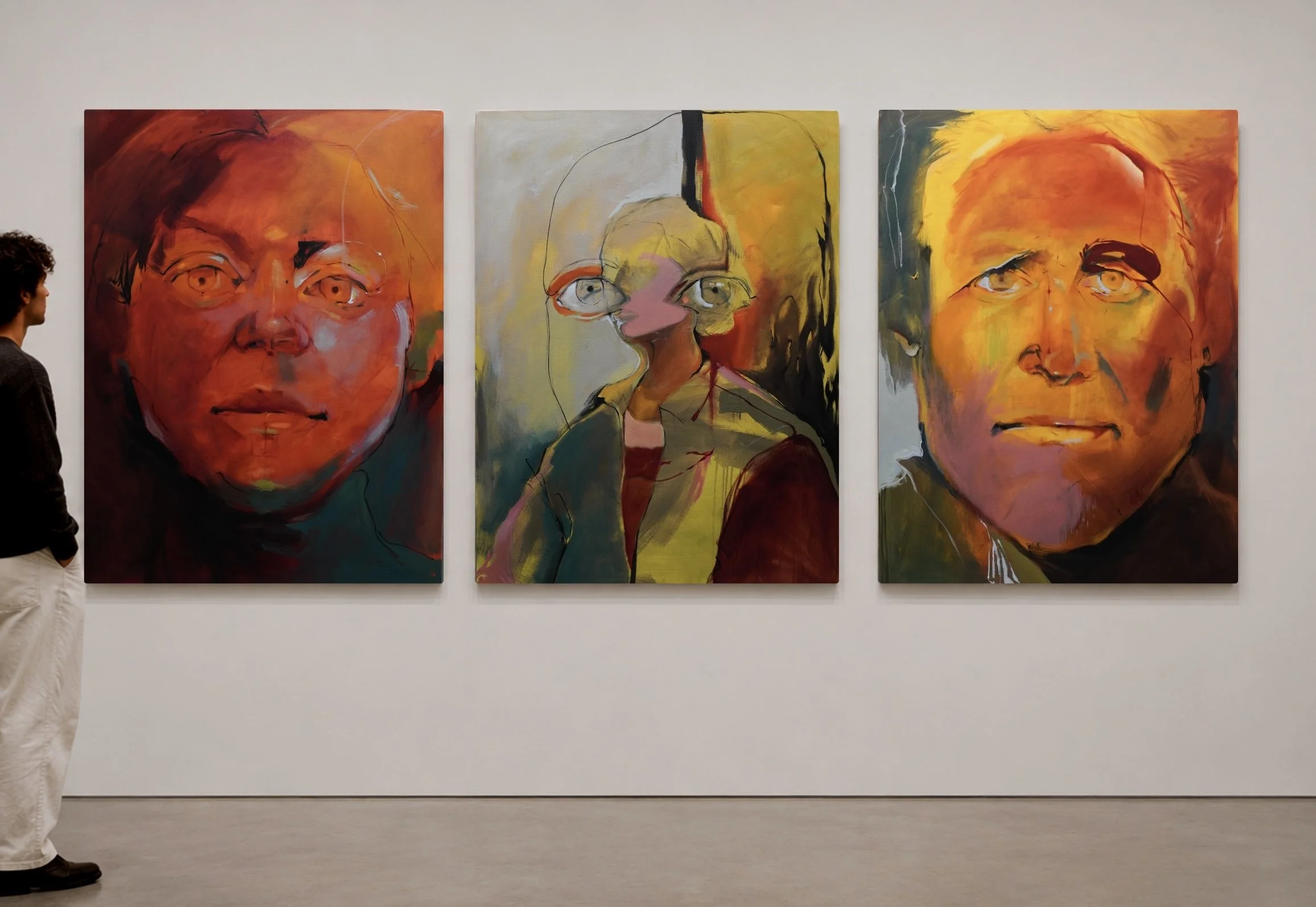 "Analysis of Parental Relationships" (48x36" each panel) Oil on Canvas. 2025