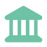 Icon of a classical building with columns, representing a government or courthouse.