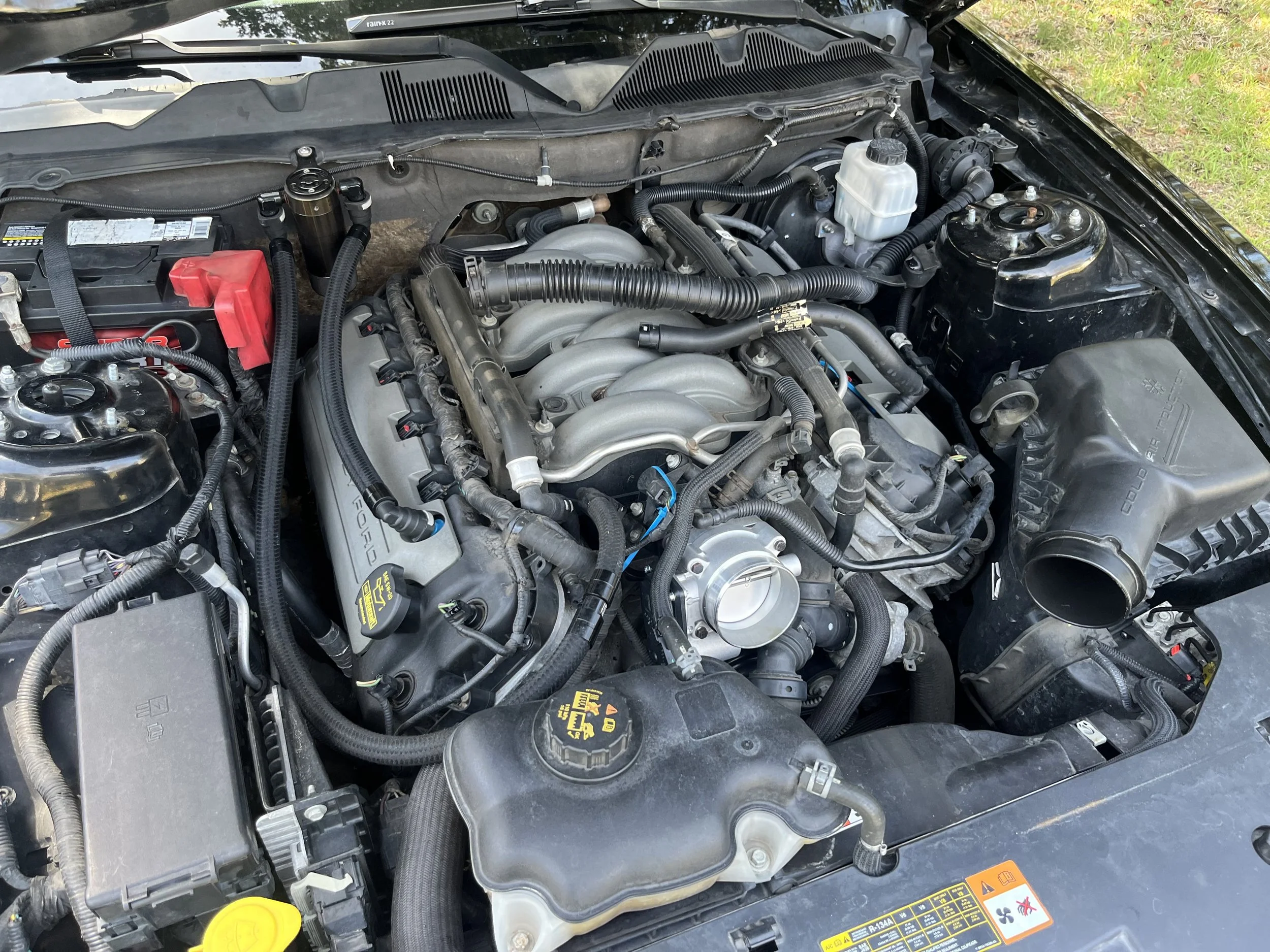 Cold air intake installation on a 2013 mustang