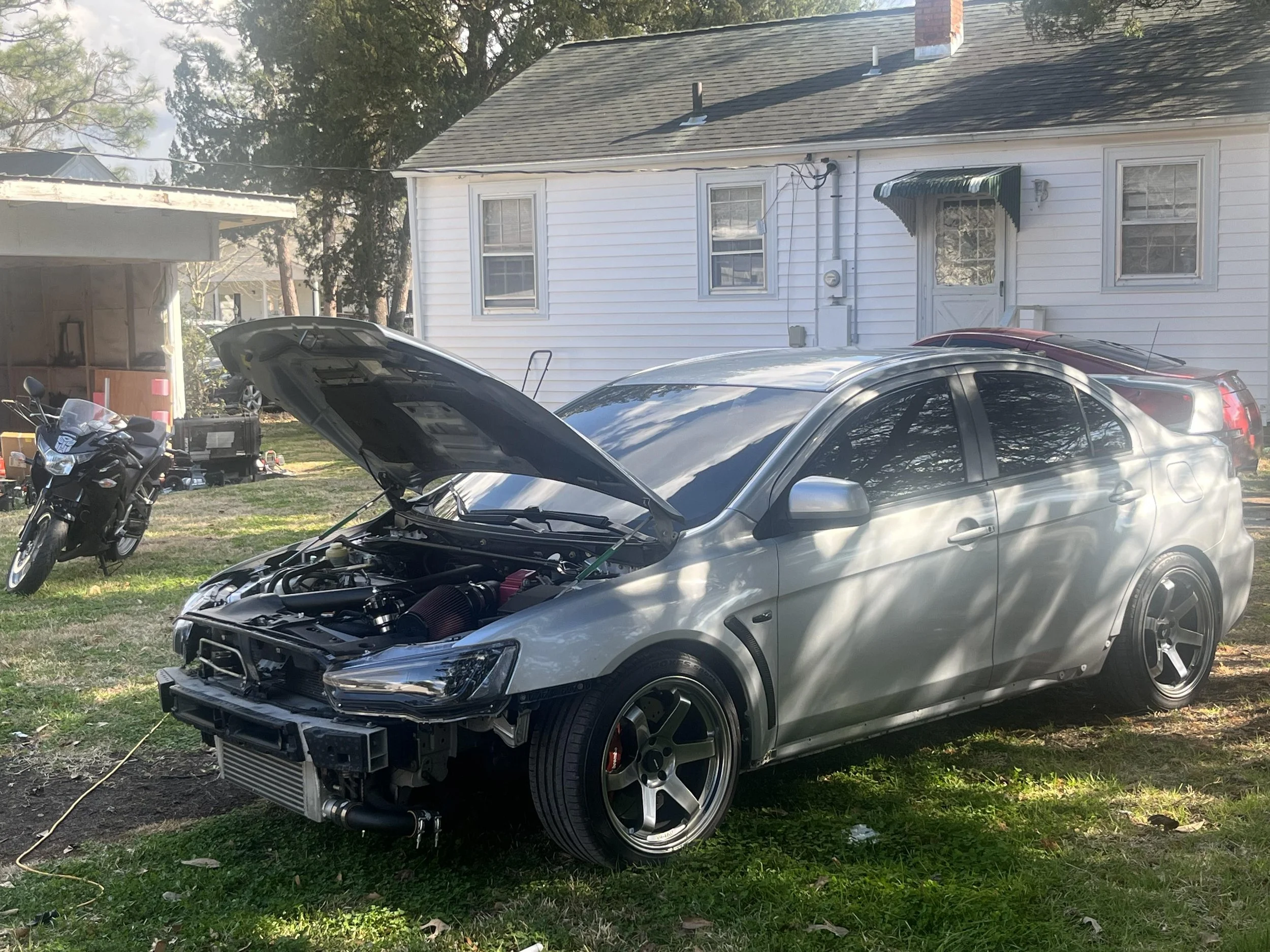 Bumper tab repair and replacement on customers mitsubishi evo