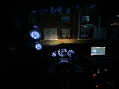 A pillar gauges installed on customers 2021 Fiat 124 Spider