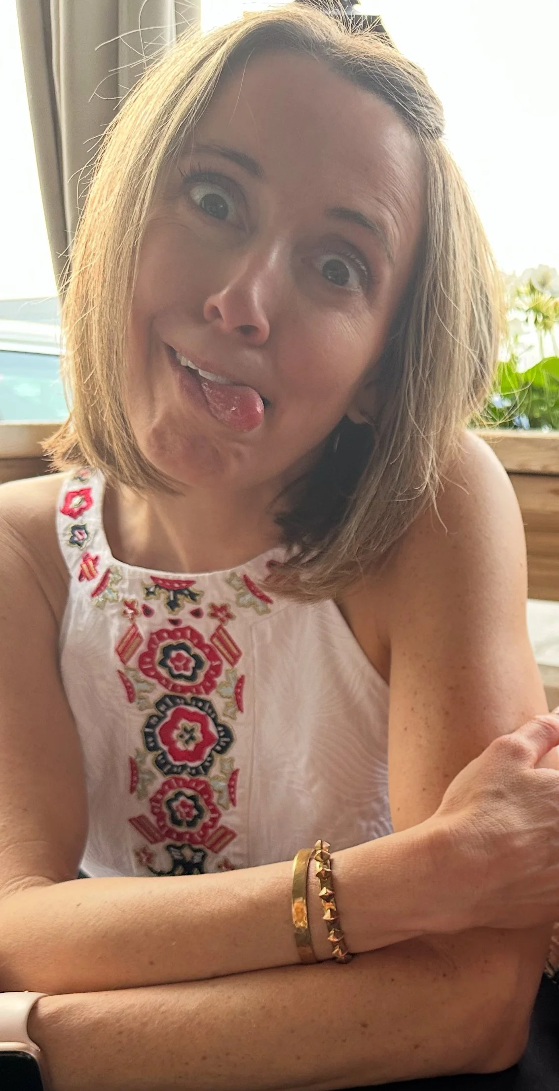 Jayme Rae Forker Schwartz making a silly face