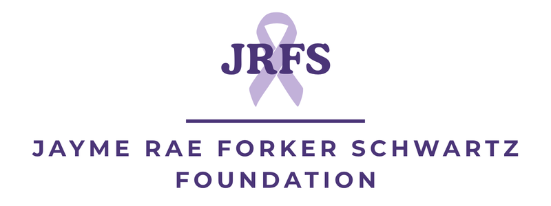Logo for JRF Smith Foundation featuring purple ribbon and text.