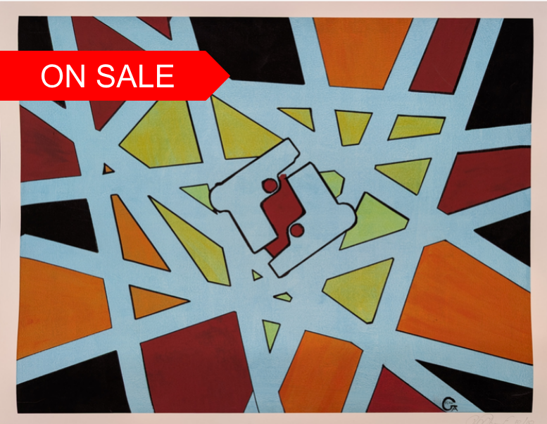 Red Ghost Gun      Giclee     (Free Shipping)