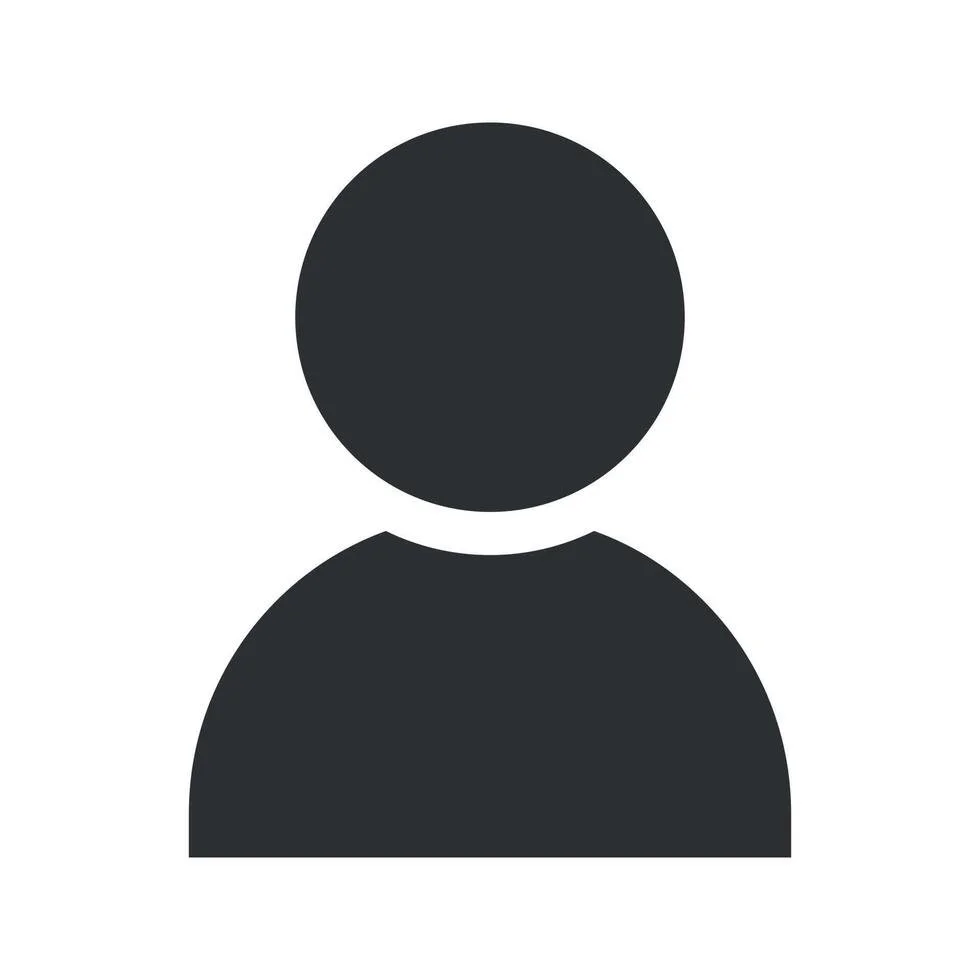 Generic user profile icon with a black silhouette of a person on a white background.