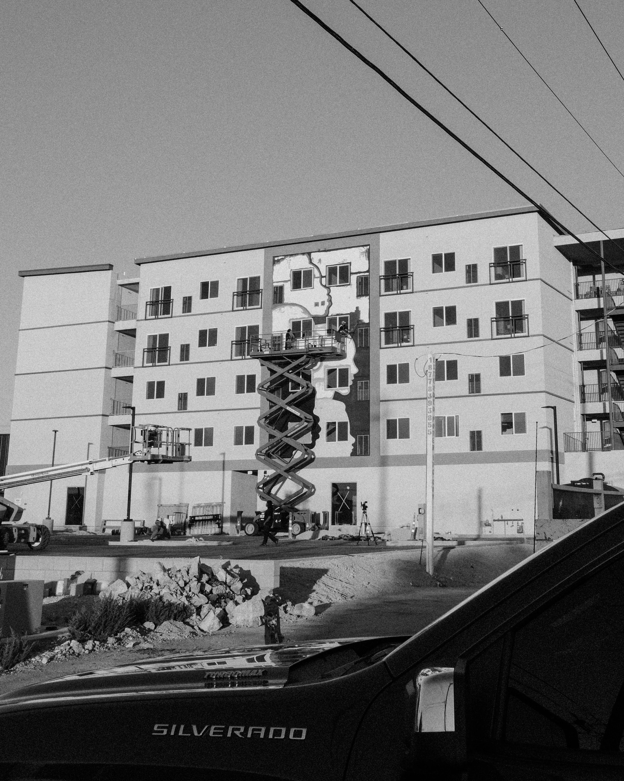 "FUTURE" mural in progress