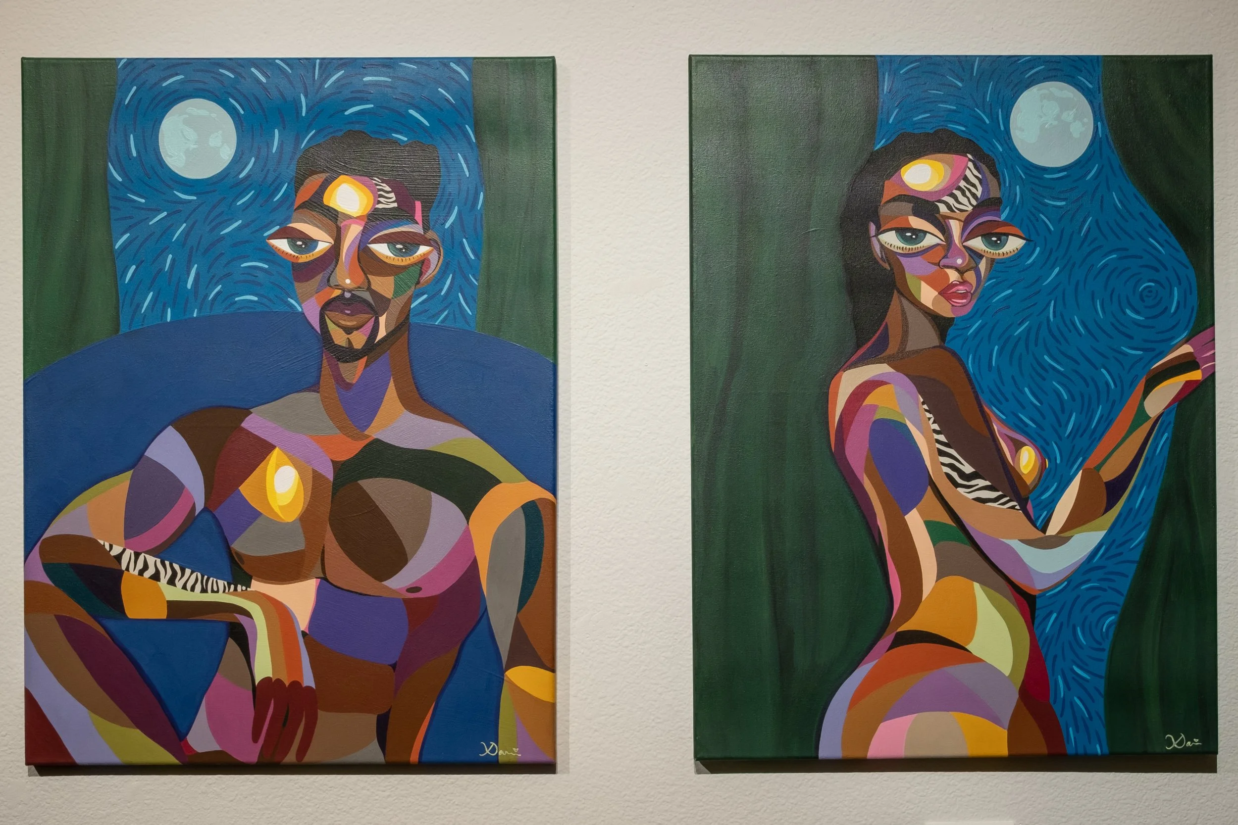 "Once Every Blue Moon, Allure Part One and Two," 2024 by X. Darvi