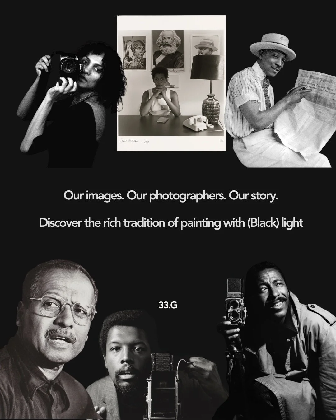This Saturday at 33.G! 

Join us for Black Art School: 
A historical overview of photography from an African American perspective

Taught by @chasermccurdy 

Register using the link in our bio 💫

#33g #blackartschool #blacklight 

Gordon Parks, Self
