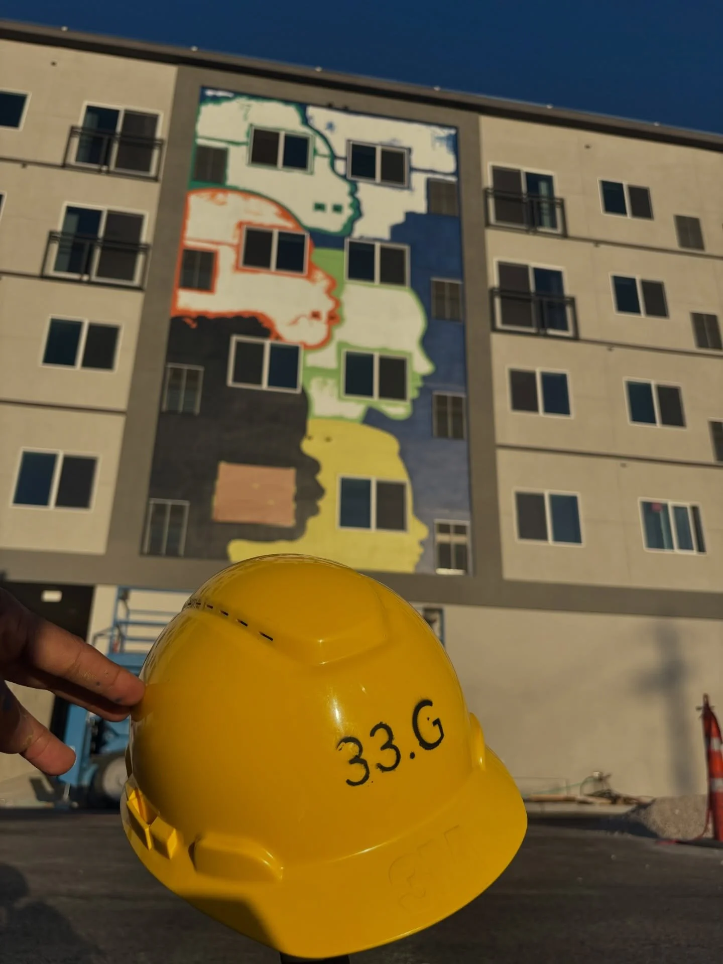 Some BTS and an early morning live spot w/ @andrewnomura.ent @news3lv.

The &ldquo;Past, Present, Future, Forever&rdquo; mural installation by @iandryrex &amp; @blackcardart_ is moving!