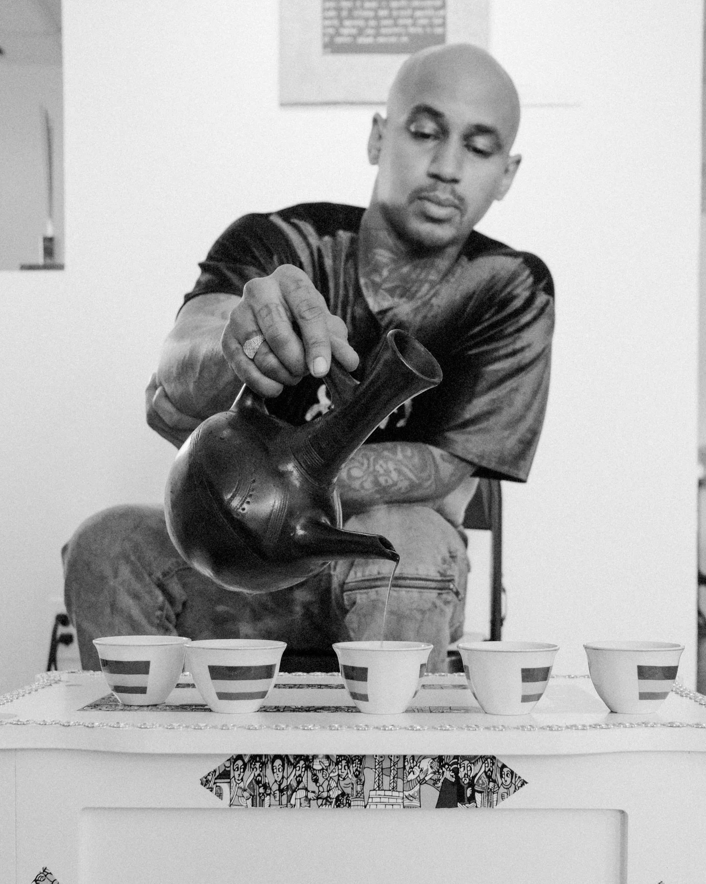 Last month, our brother Yared of @lalibelaethiopianrestaurant702 led us through a traditional Ethiopian coffee ceremony at Black Coffee. 💫

Setting intention, roasting, brewing, pouring, sharing. Every step is slow on purpose, and the whole experien