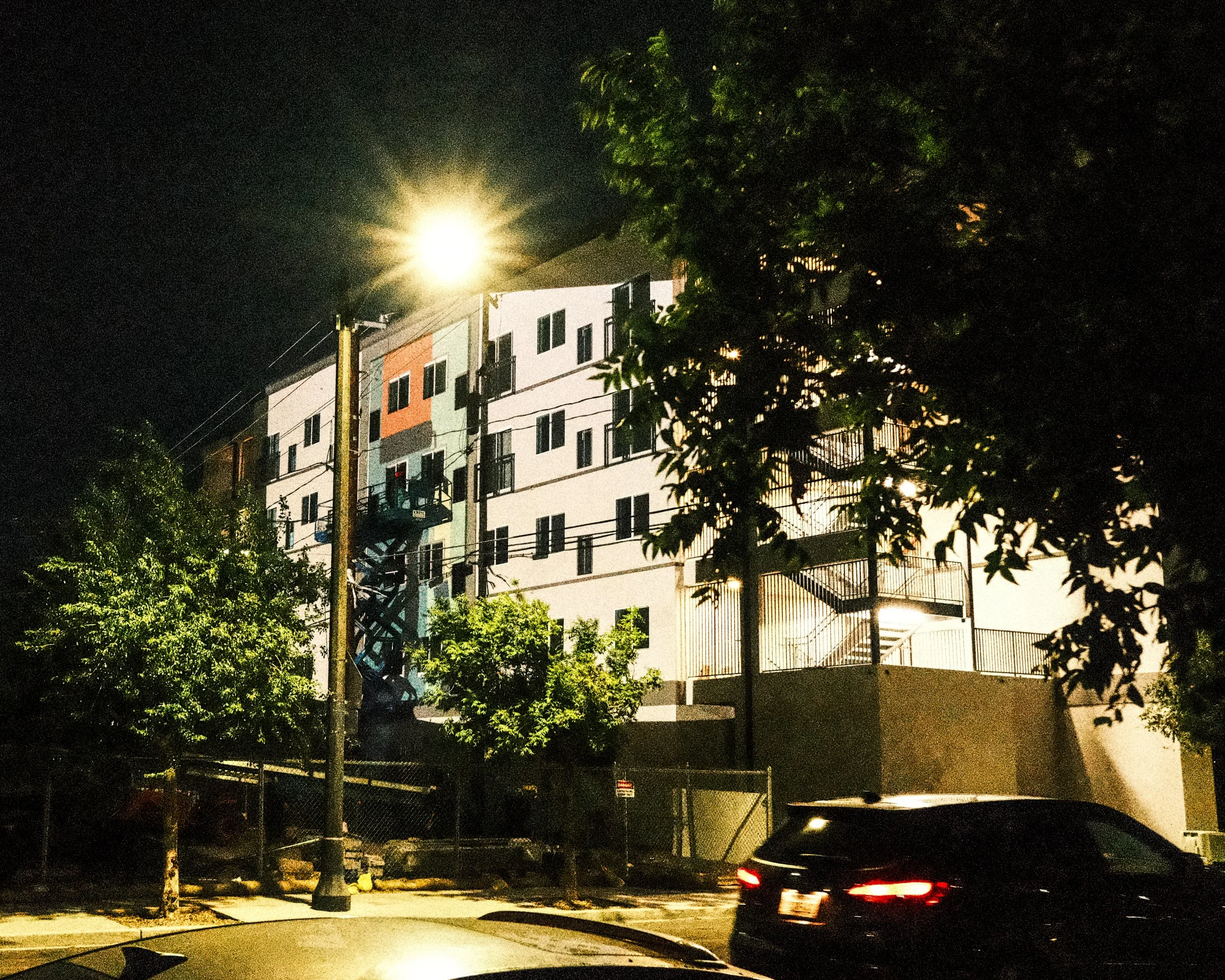 "PRESENT", last of the four murals in progress