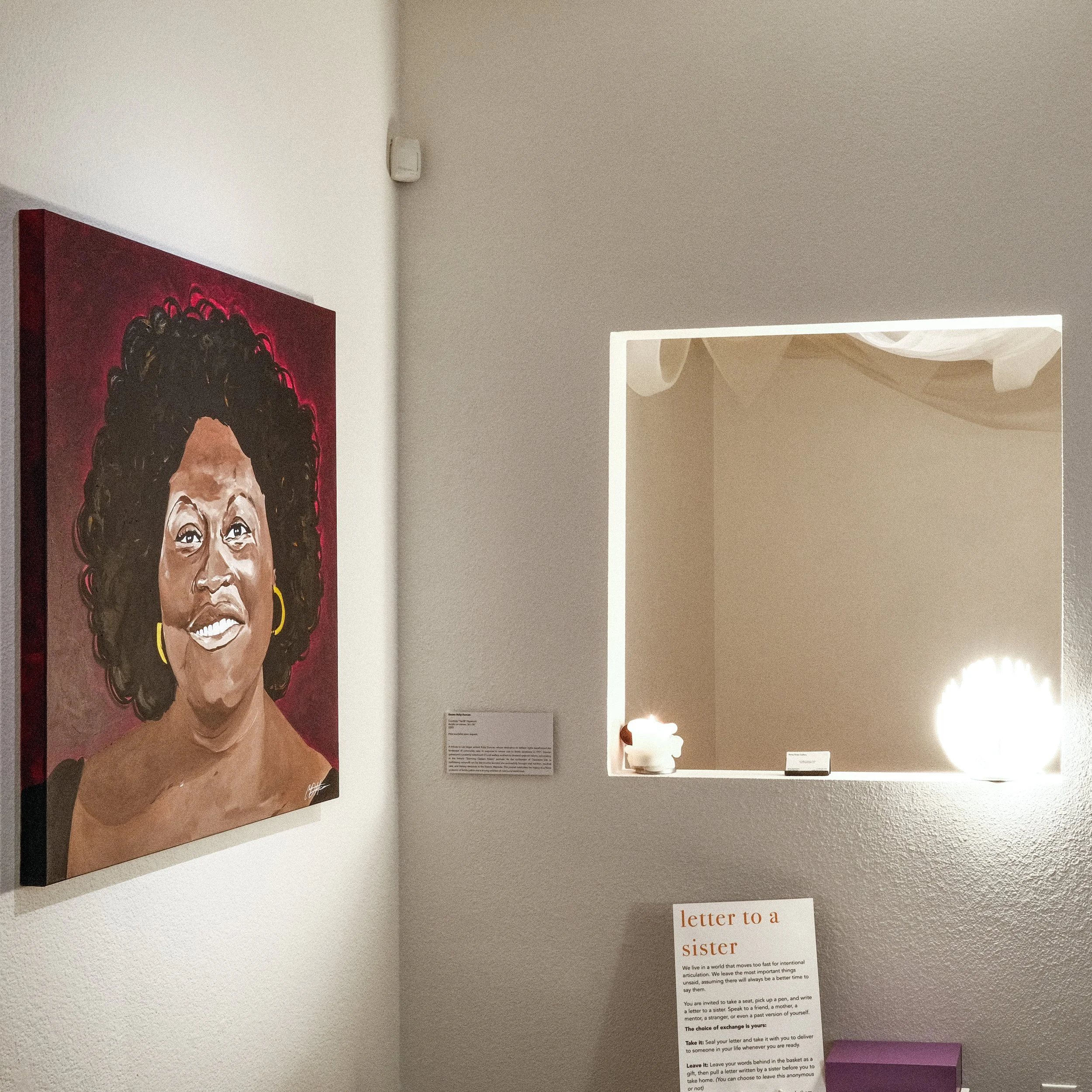 (Left) "Queen Ruby Duncan" by Courtney "Yard$" Haywood