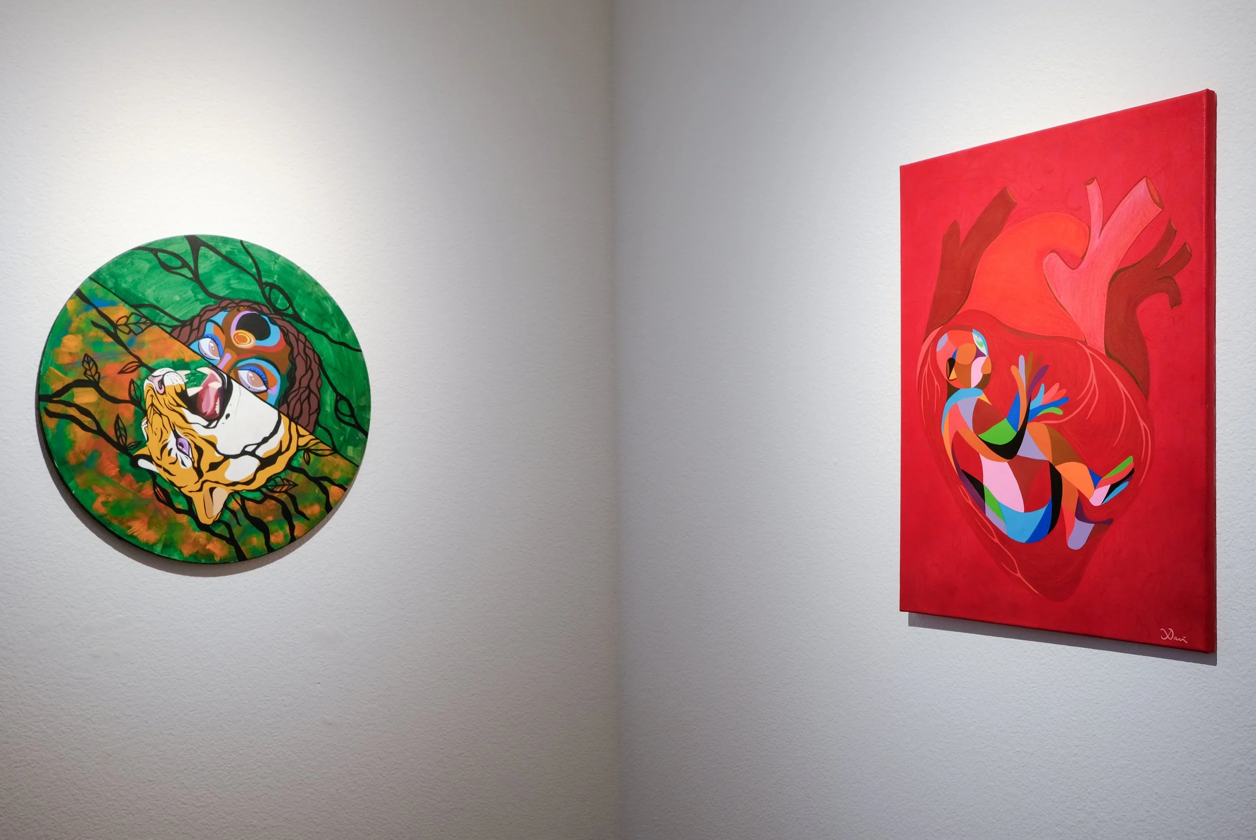 (L) "Lilith", 2025; (R) "Untitled (Child in Heart)", 2025