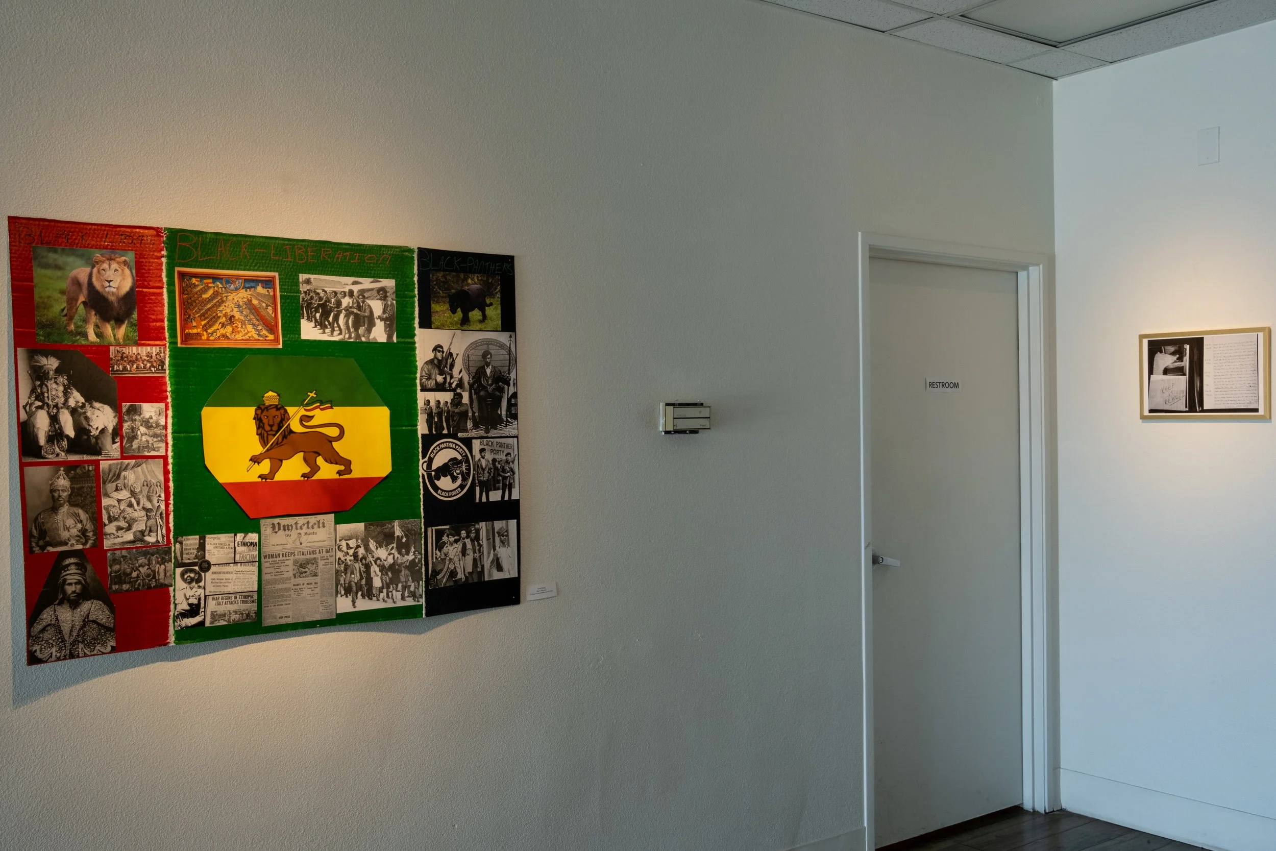 (L to R) "Black Liberation", 2024 by Yared Retta; "Keep it Real", 2004 by Jagada Chambers