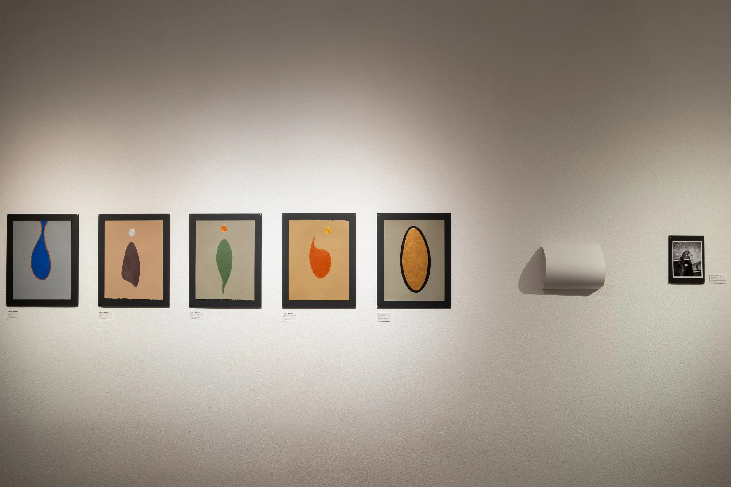 (L) "Organic" Collection of 5 works, 2020; (R) "Don't Blink", 2019