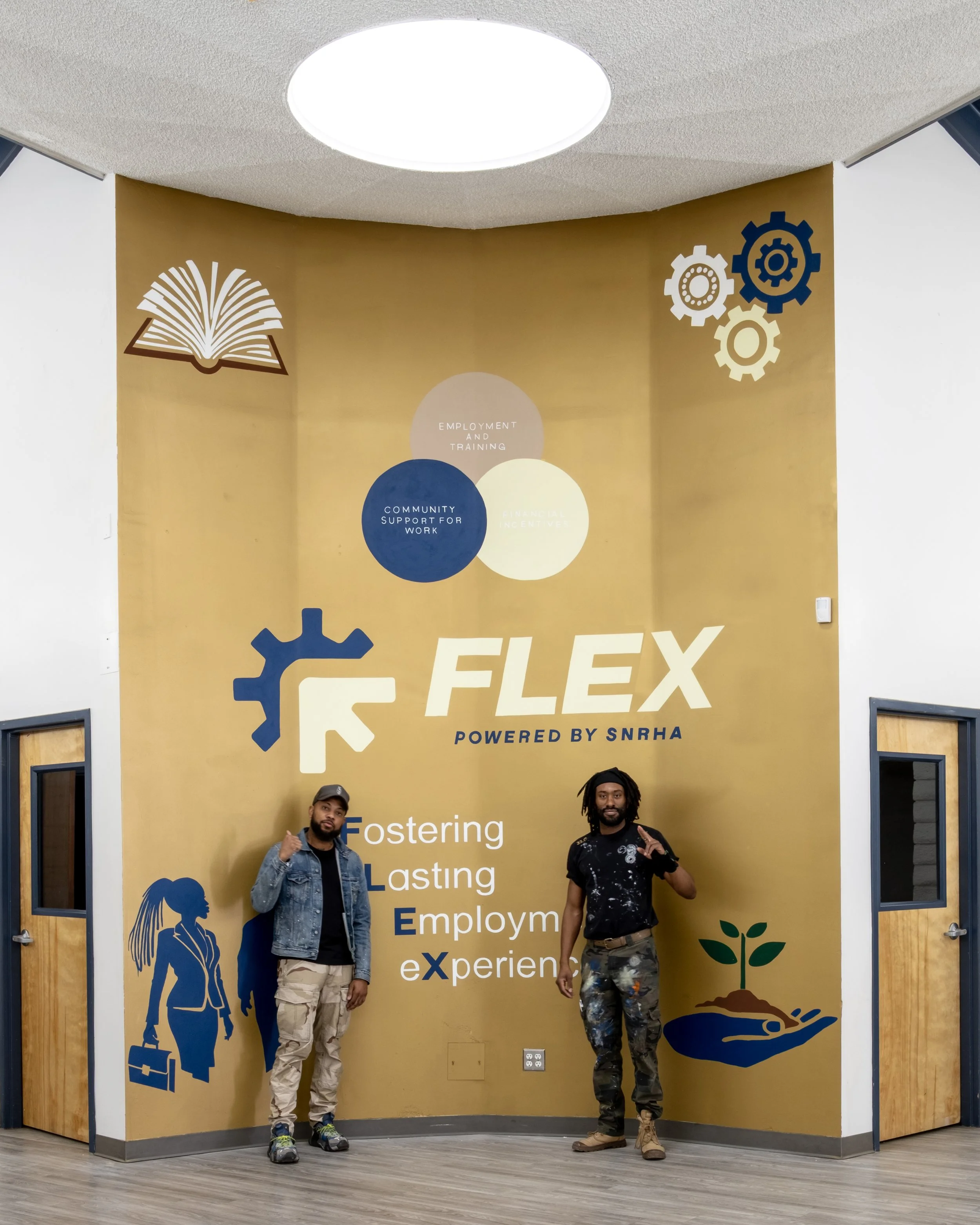 "FLEX Program Mural, 1" by Chase R. McCurdy and Courtney "Yard$" Haywood