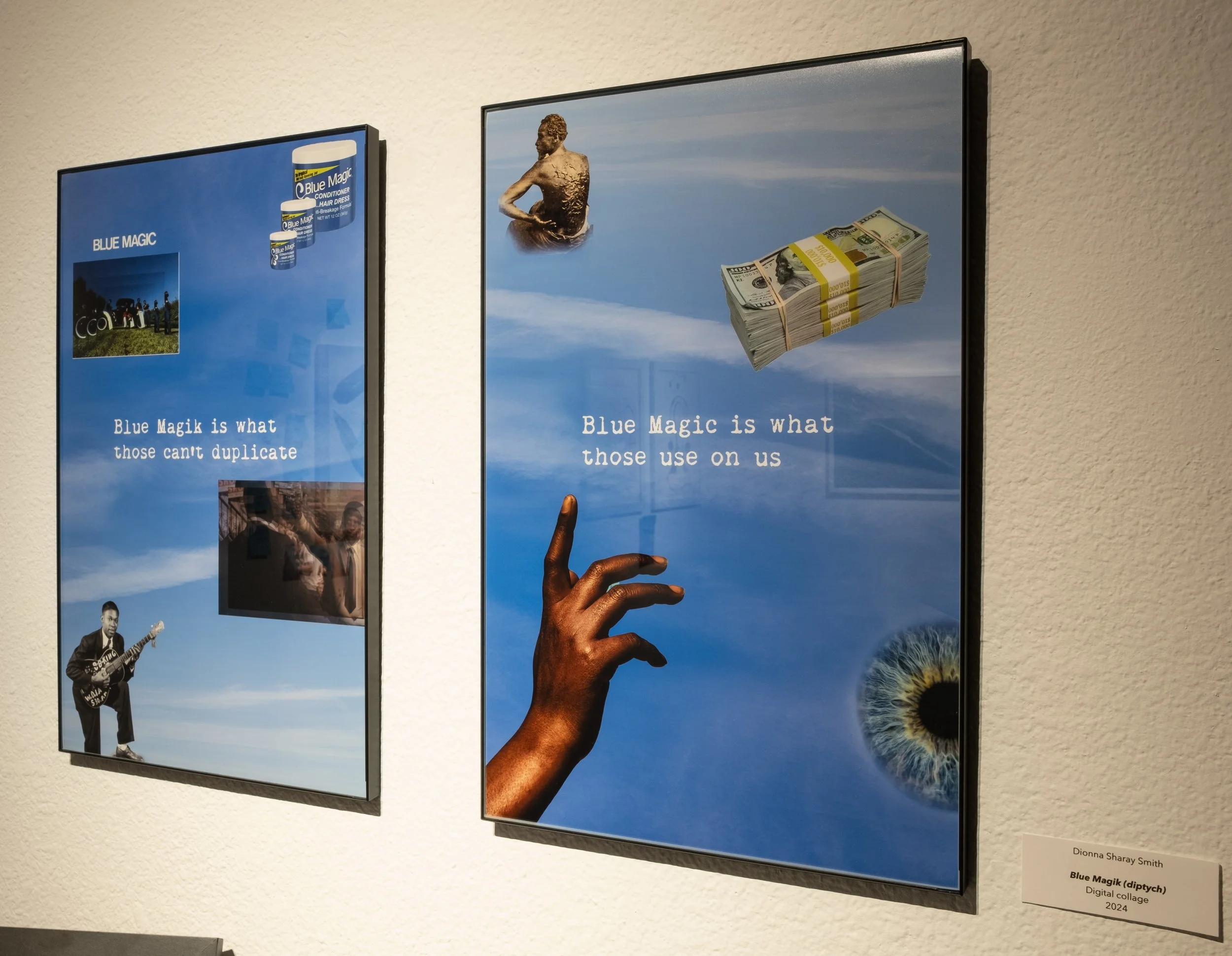 "Blue Magik" diptych, 2024 by Dionna Sharay Smith
