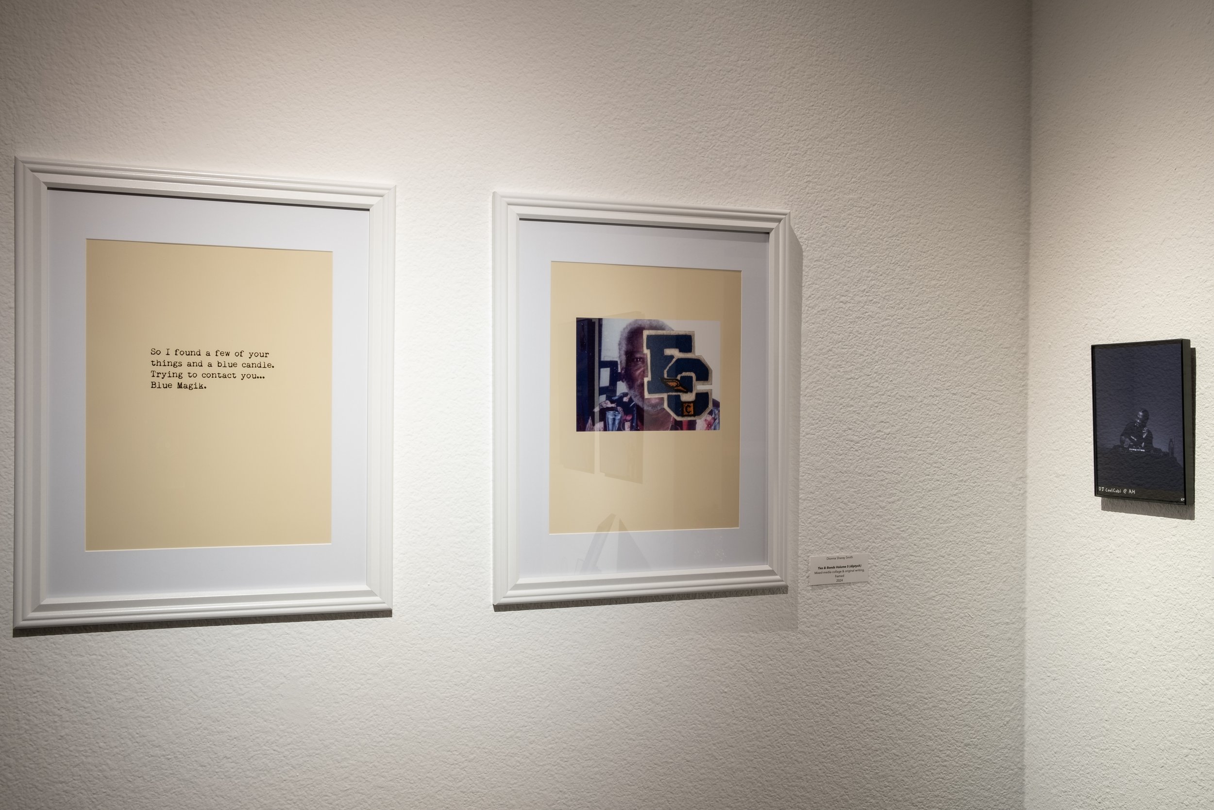 (L) "Ties & Bonds Volume 5" diptych, 2024 by Dionna Sharay Smith