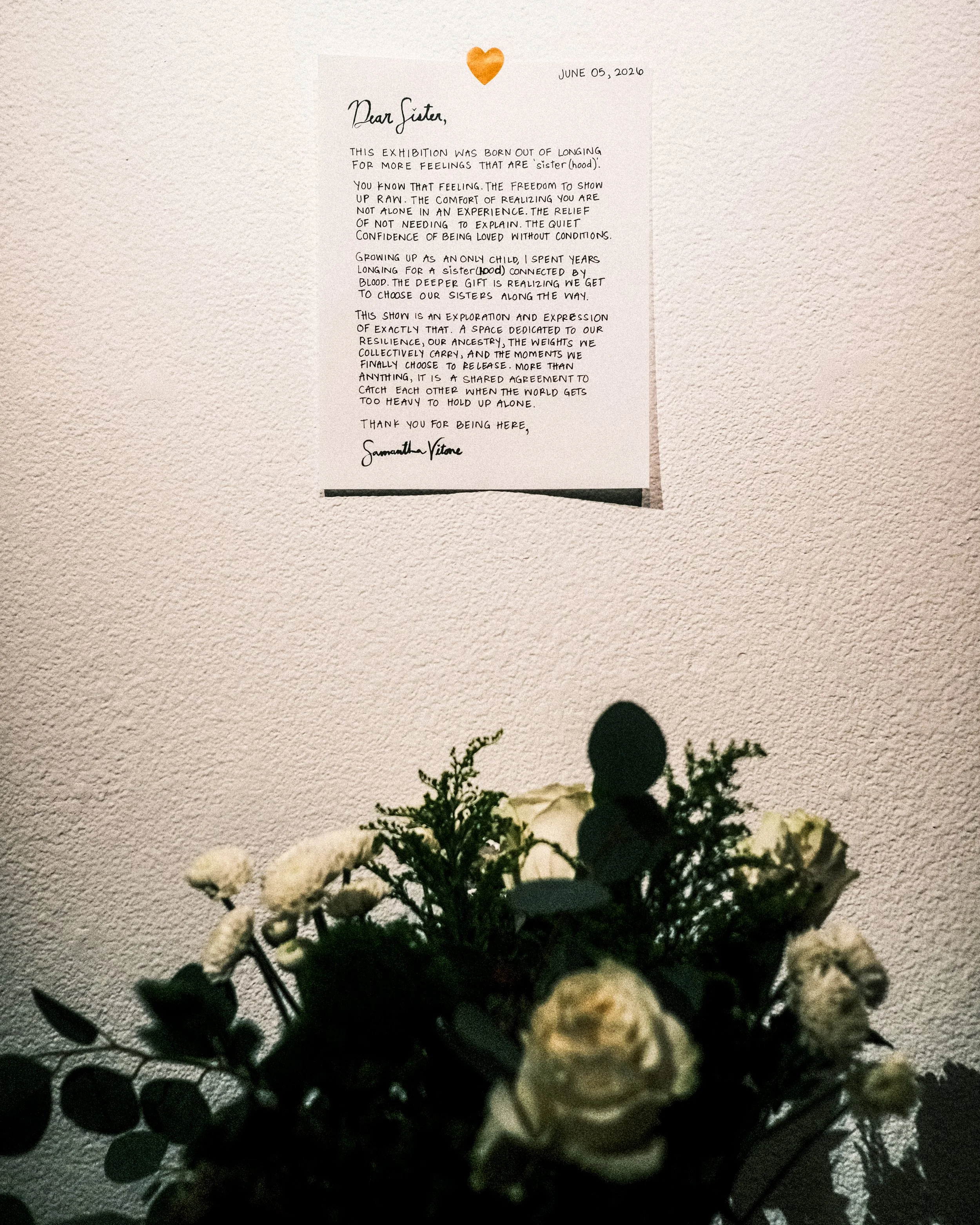 "Dear Sister" by Samantha Vitone