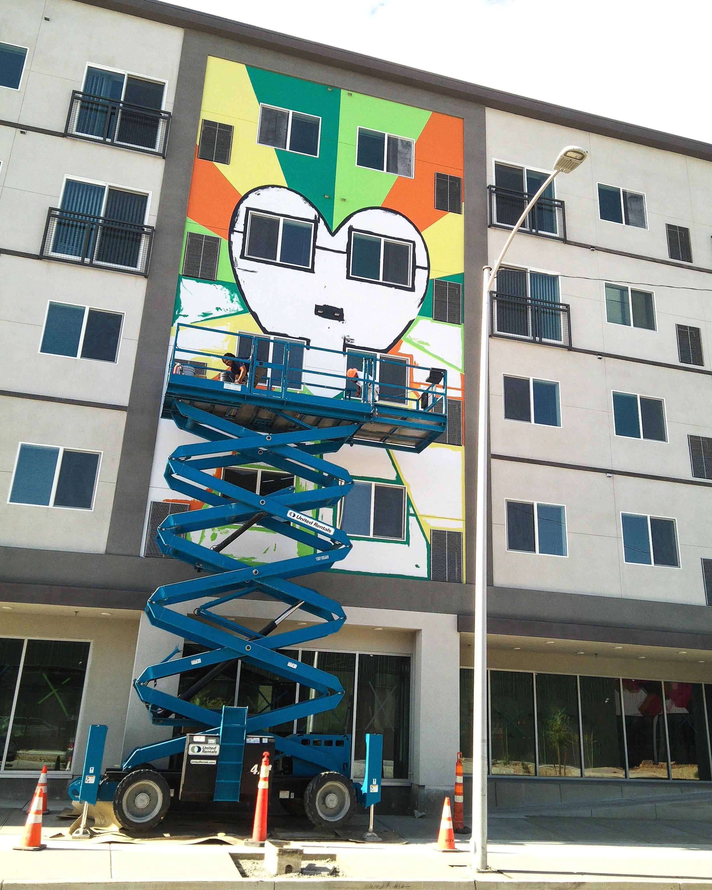"FOREVER" mural in progress