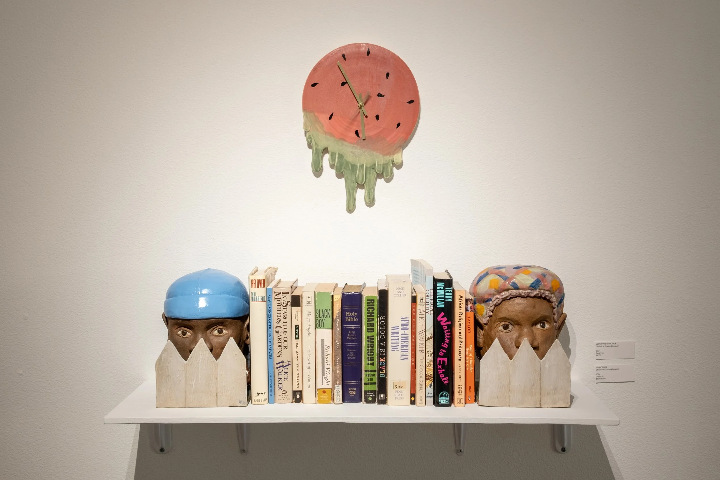 "Neighbors," and "Watermelon Clock" by Christina Joseph