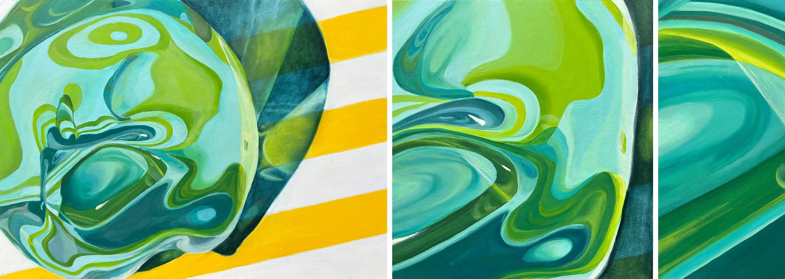 Untitled (Deceleration 01), Oil on Board, 86.5x31 cm, 2025