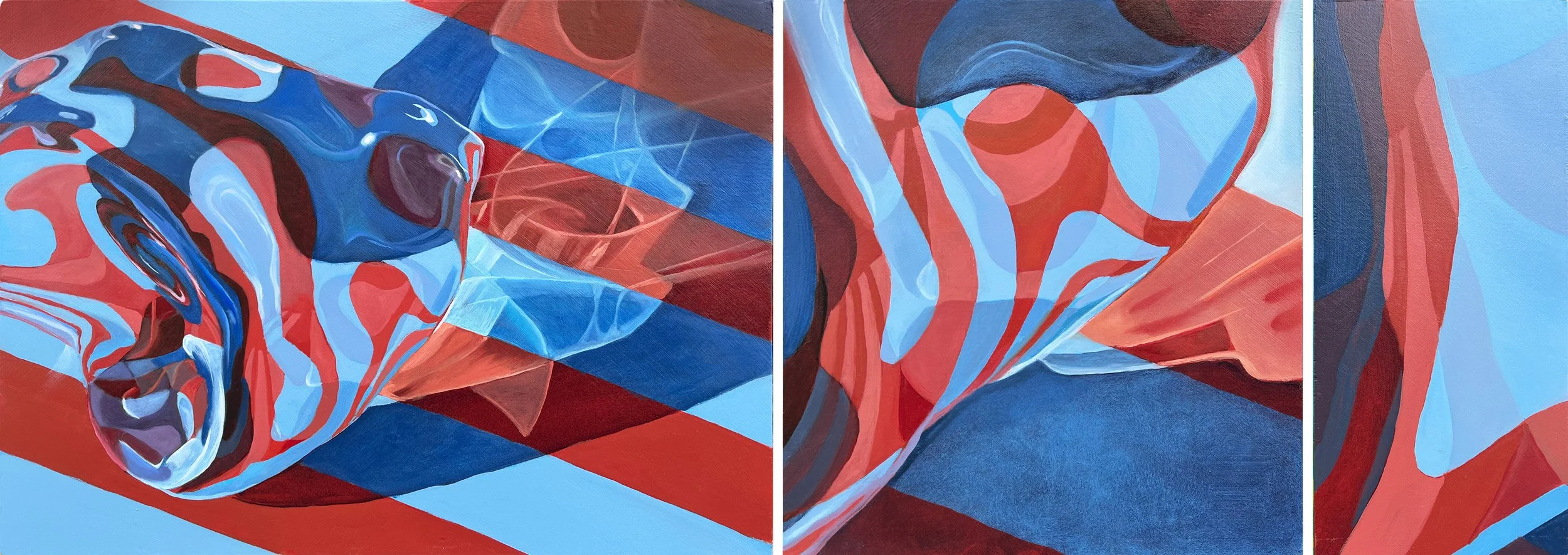 Untitled (Deceleration 02), Oil on Board, 86.5x31 cm, 2025