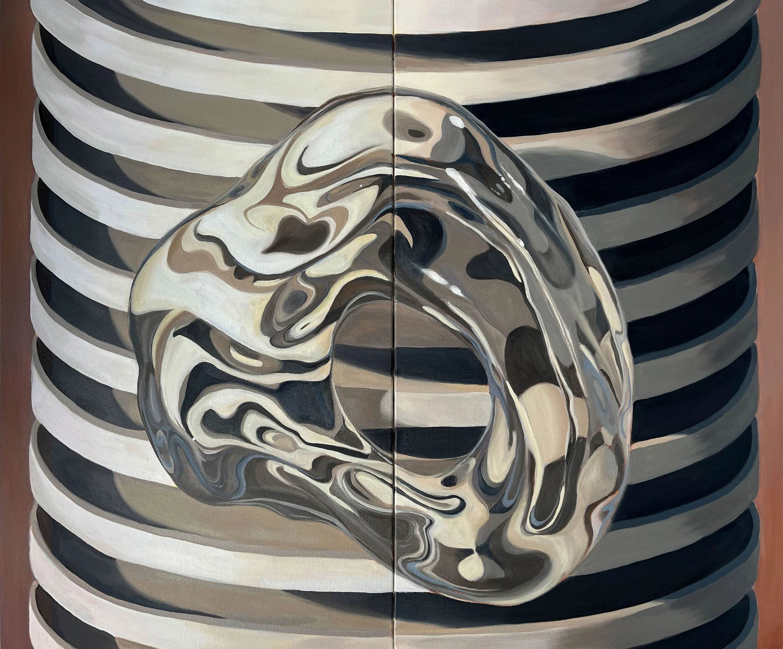 Dwelling on the Past, Oil on Canvas, 120x100 cm, 2025