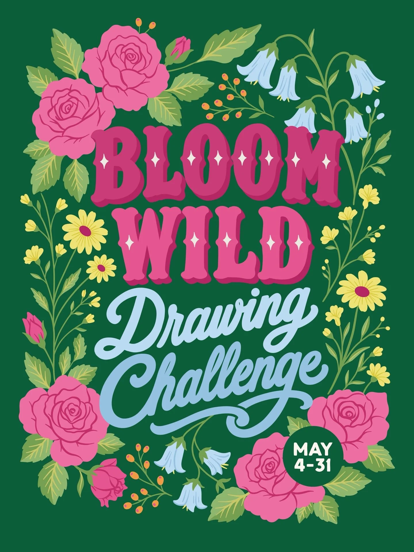 Introducing BLOOM WILD

A month-long drawing challenge to spark creativity, joy, and a little wild imagination.

We&rsquo;ll be growing something beautiful together, one prompt at a time:
🌱 Week 1 (May 4&ndash;10): Plant Something
🌷 Week 2 (May 11&