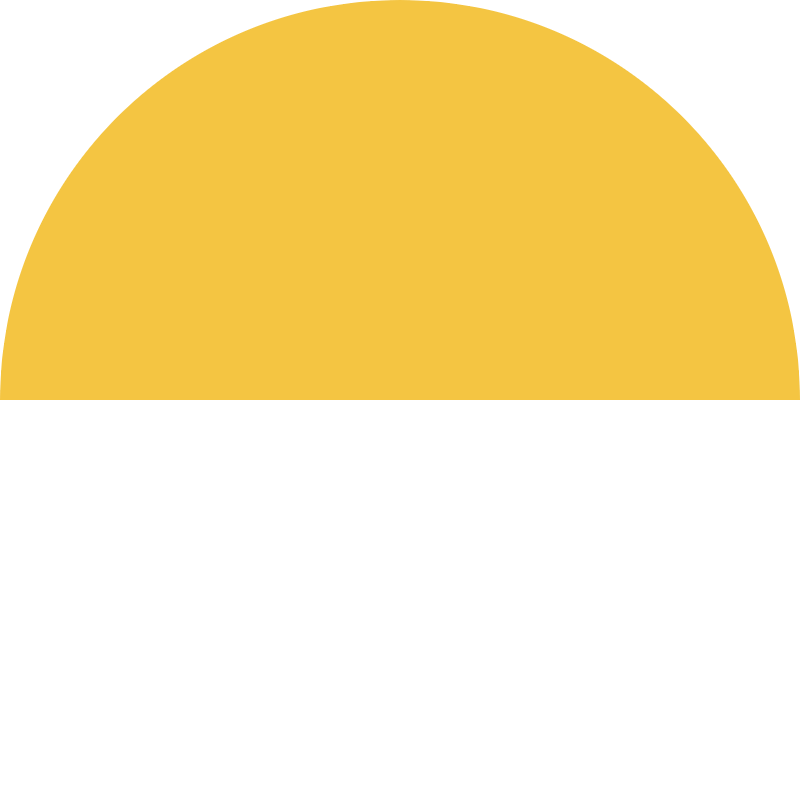 A black object with a yellow semicircular top and black base.