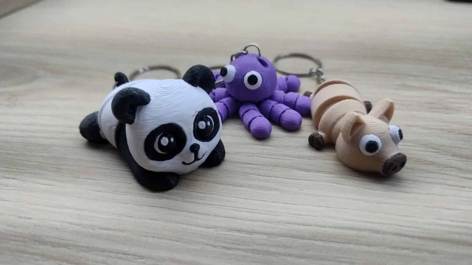 Conjunto de Chaveiros 3D de Animais