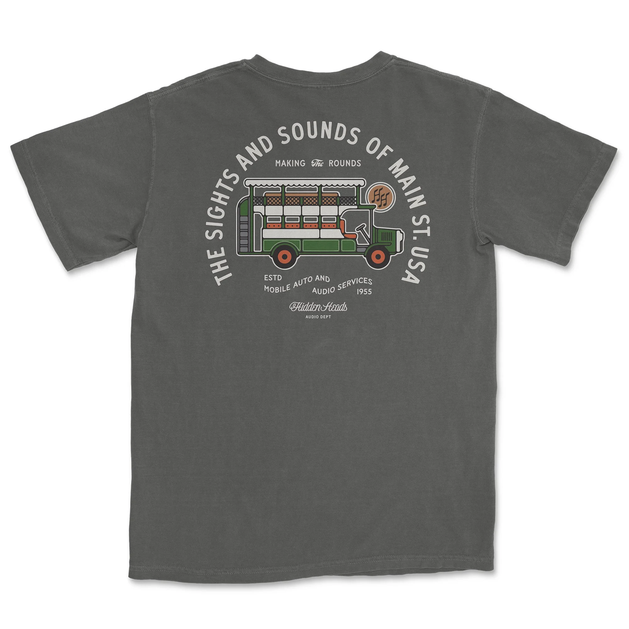 Sights & Sounds Tee - Charcoal