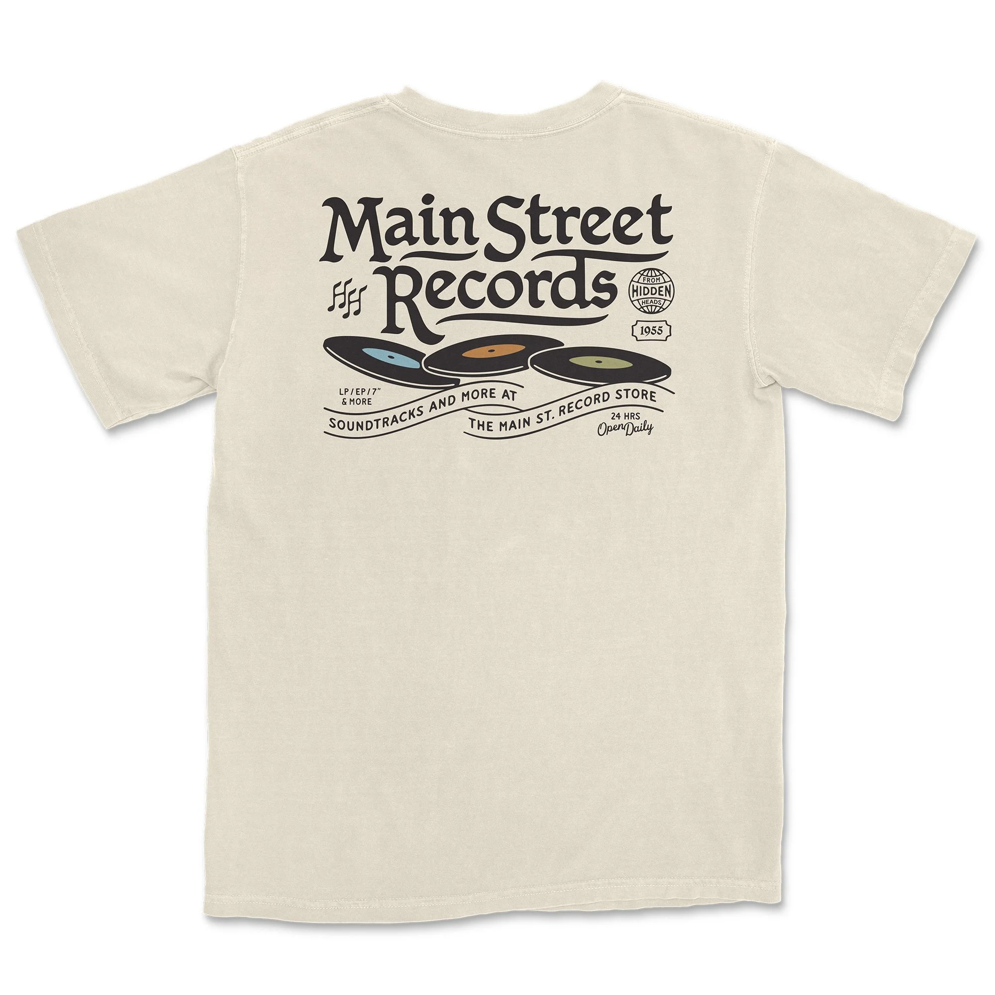 Main Street Records Tee - Ivory