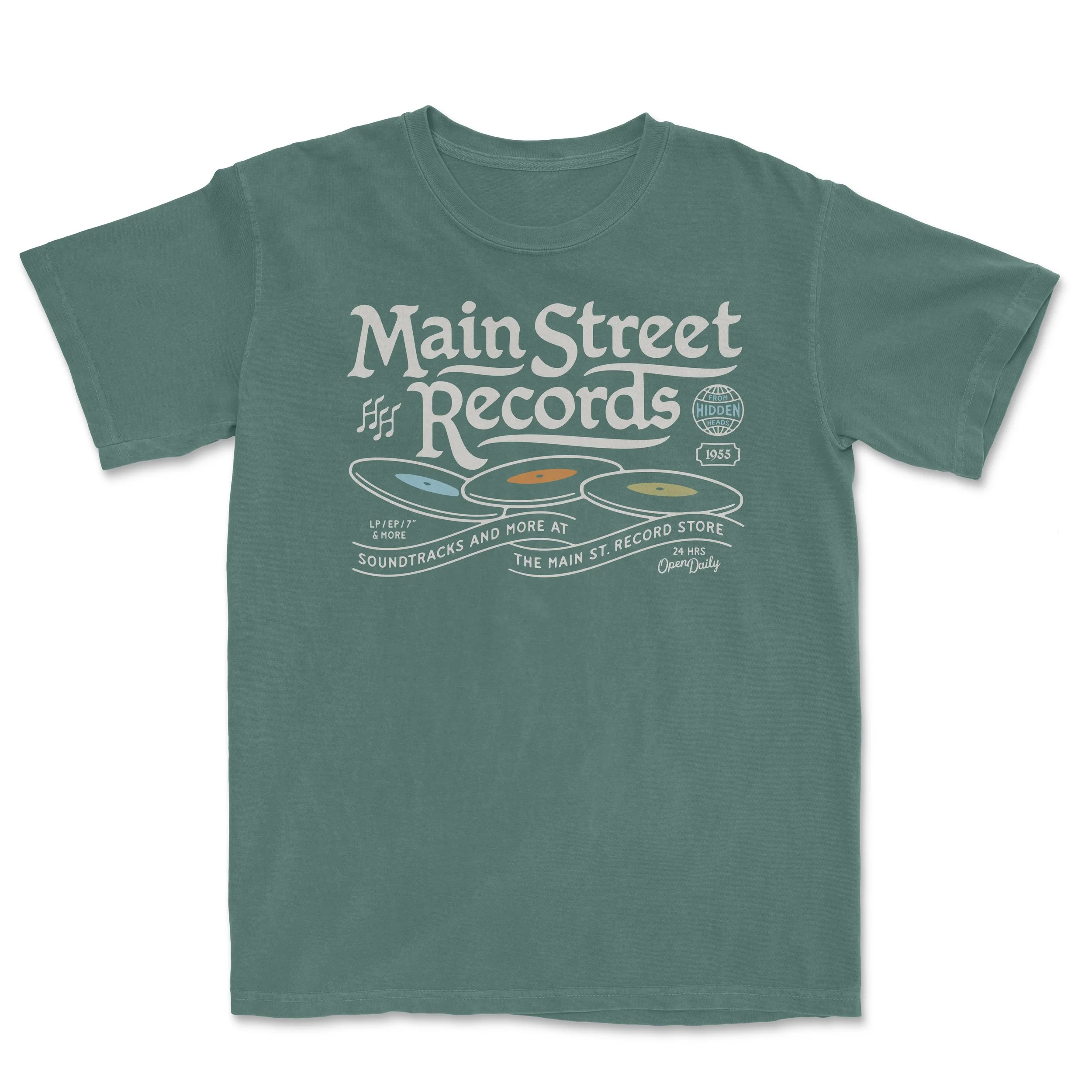Main Street Records Tee - Green
