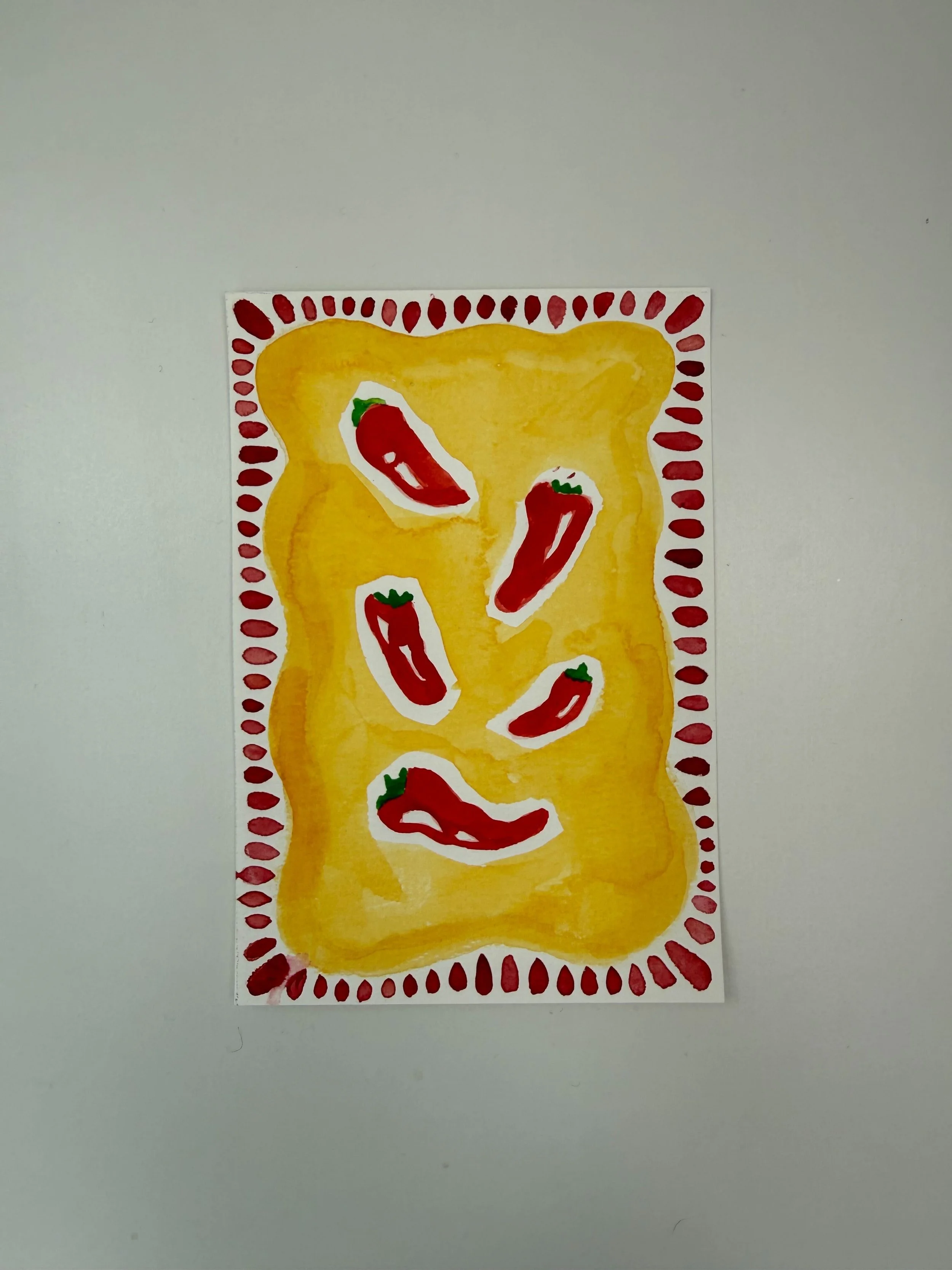 Chili Pepper Watercolor Print (5x7)